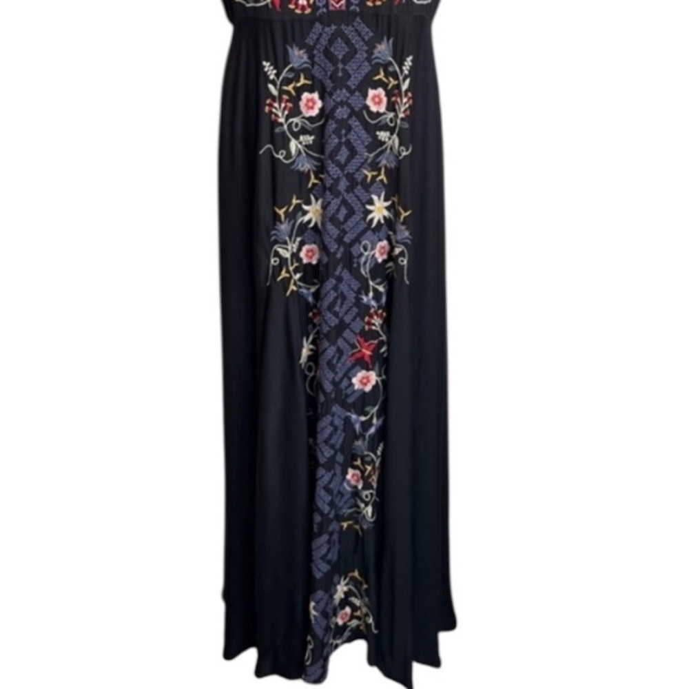 Johnny Was Mariposa heavily embroidered button down Challis Maxi dress - Picture 9 of 13